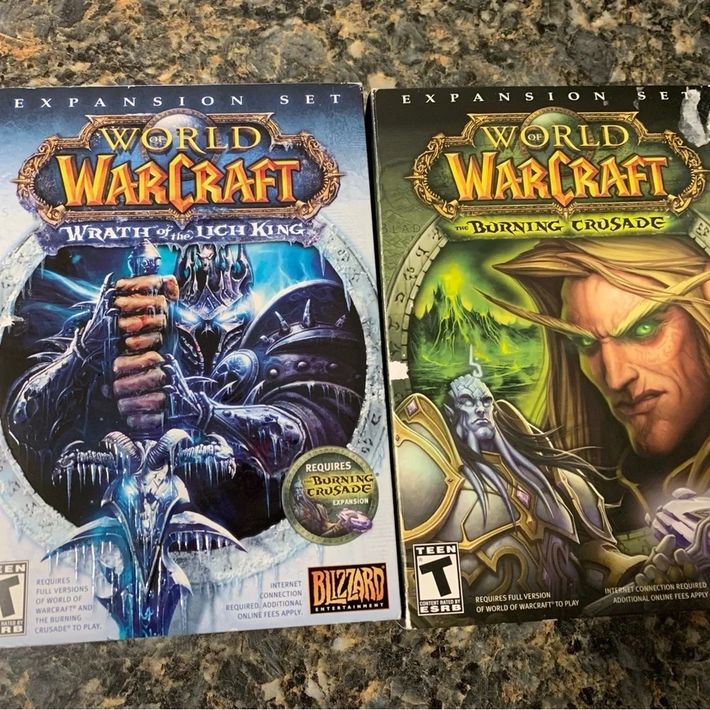 Microsoft world of warcraft games lot of 2 burning crusade/wrath of lich king